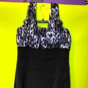 Size 10 black and leopard dress
